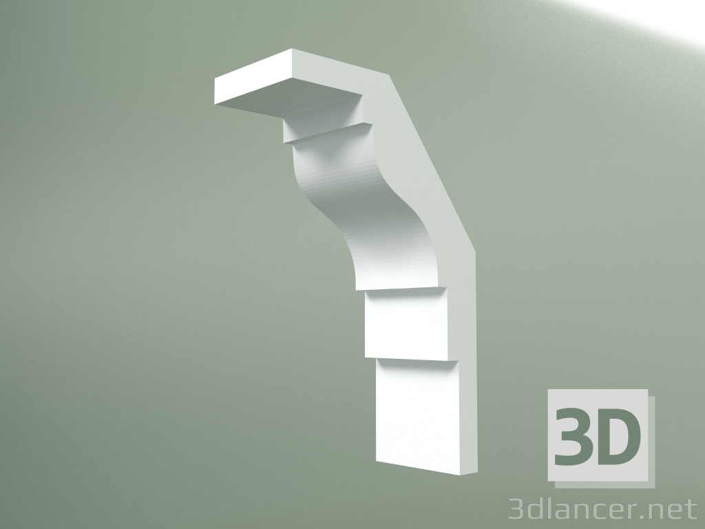 modèle 3D Corniche en plâtre (socle de plafond) KT018 - preview