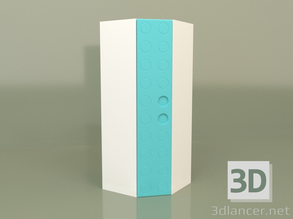 modèle 3D Armoire d'angle pour enfants (Aqua) - preview