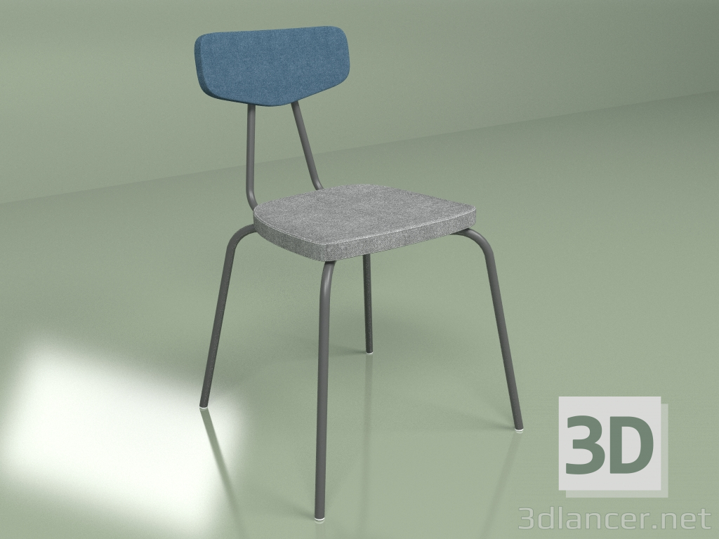 3D modeli Sandalye Pavesino 2 (mavi) - önizleme