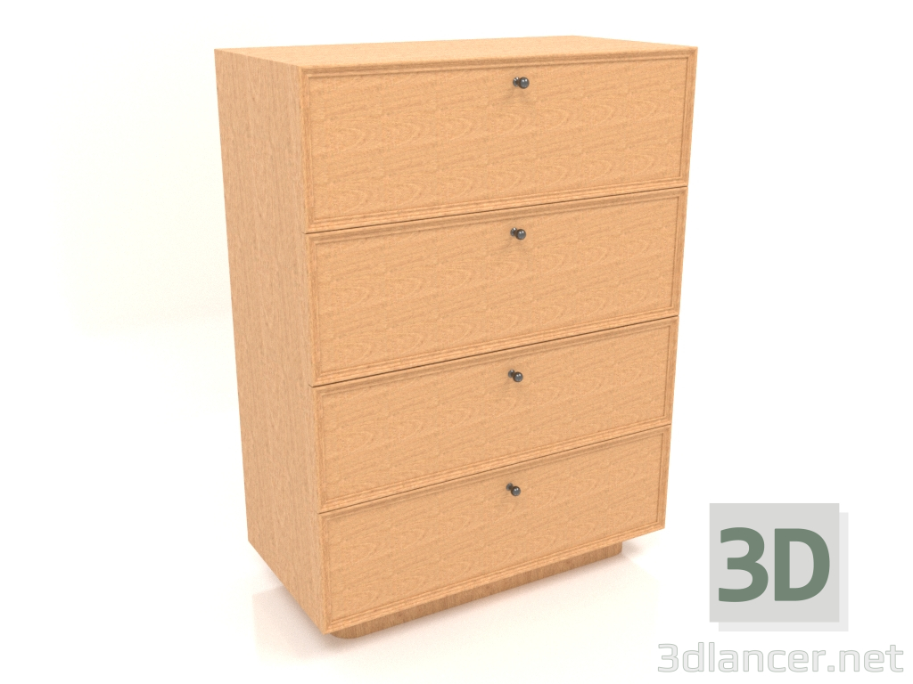 3d model Chest of drawers TM 15 (800x400x1076, wood mahogany veneer) - preview