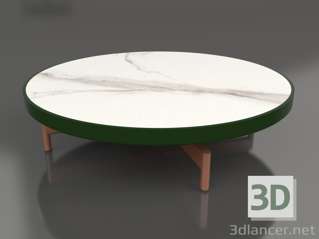 modèle 3D Table basse ronde Ø90x22 (Vert bouteille, DEKTON Aura) - preview
