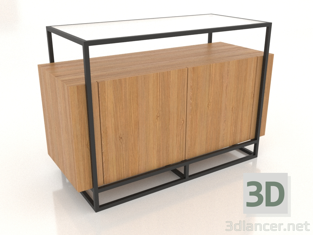 modèle 3D Commode 2 (chêne naturel) - preview