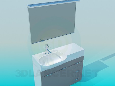 modelo 3D Lavabo con pedestal - escuchar modelo 3D Lavabo con pedestal - escuchar