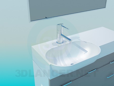 modelo 3D Lavabo con pedestal - escuchar modelo 3D Lavabo con pedestal - escuchar