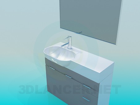 modelo 3D Lavabo con pedestal - escuchar modelo 3D Lavabo con pedestal - escuchar