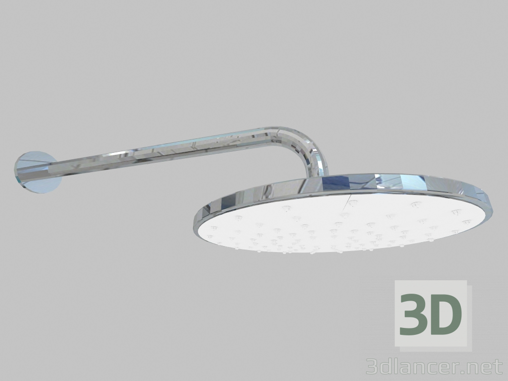 3D modeli 226 mm Lobelia (NAC 690) çapında plastik krom duş başlığı - önizleme