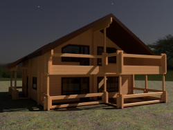 Bela casa de madeira