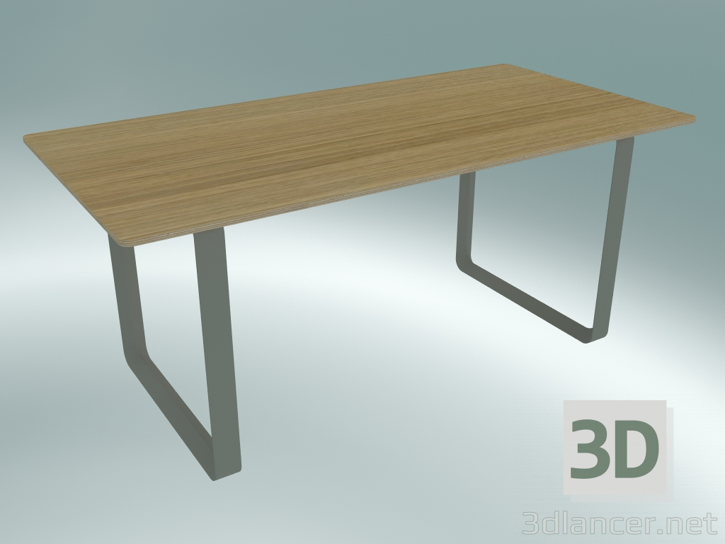 3D modeli Tablo 70/70, 170x85cm (Meşe, Gri) - önizleme