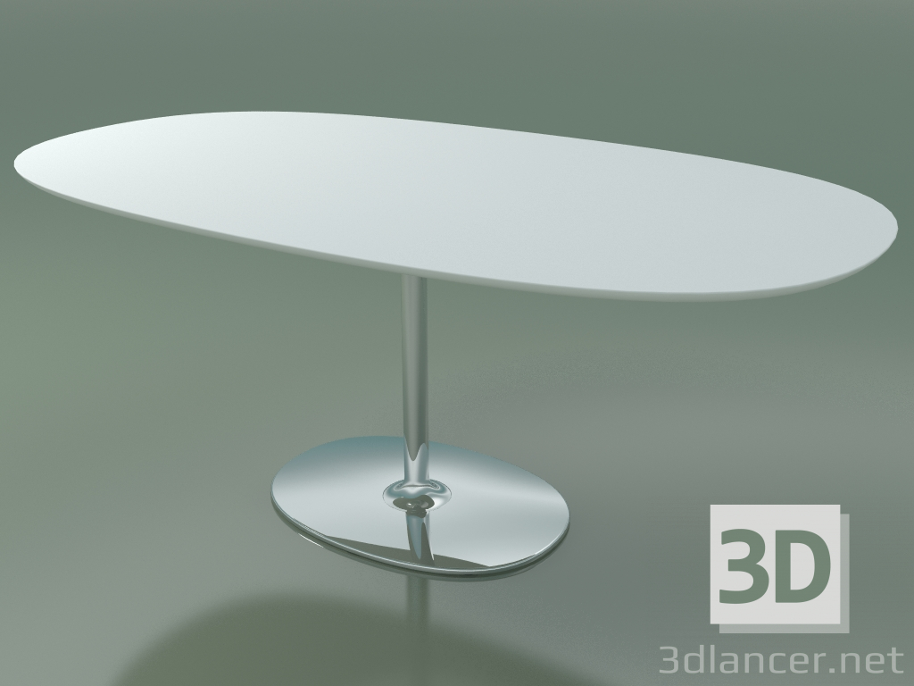 modello 3D Tavolo ovale 0643 (H 74 - 100x182 cm, F01, CRO) - anteprima