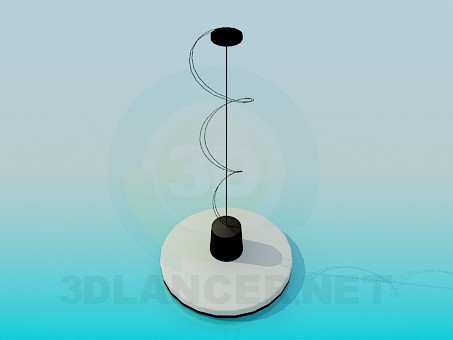 3d модель Круглый плоский светильник – превью