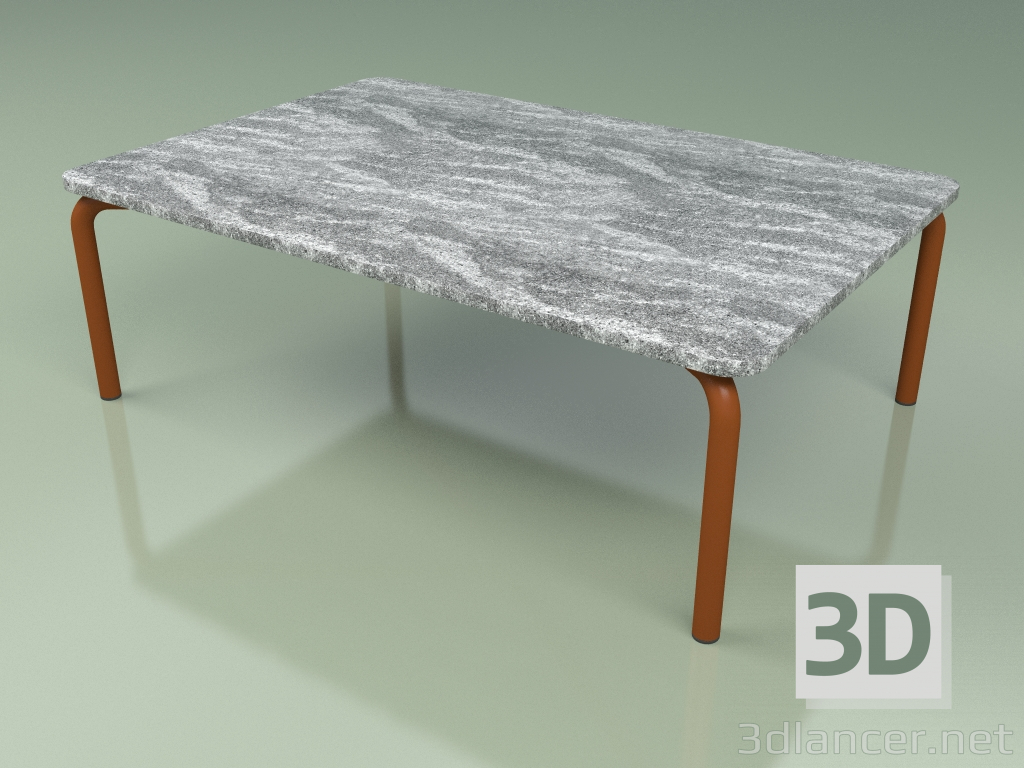 3d model Mesa de centro 006 (Metal Rust, Cardoso Stone) - vista previa