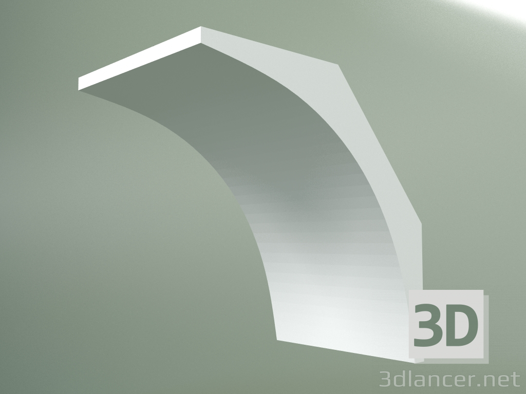 modello 3D Cornicione in gesso (zoccolo a soffitto) KT069-6 - anteprima