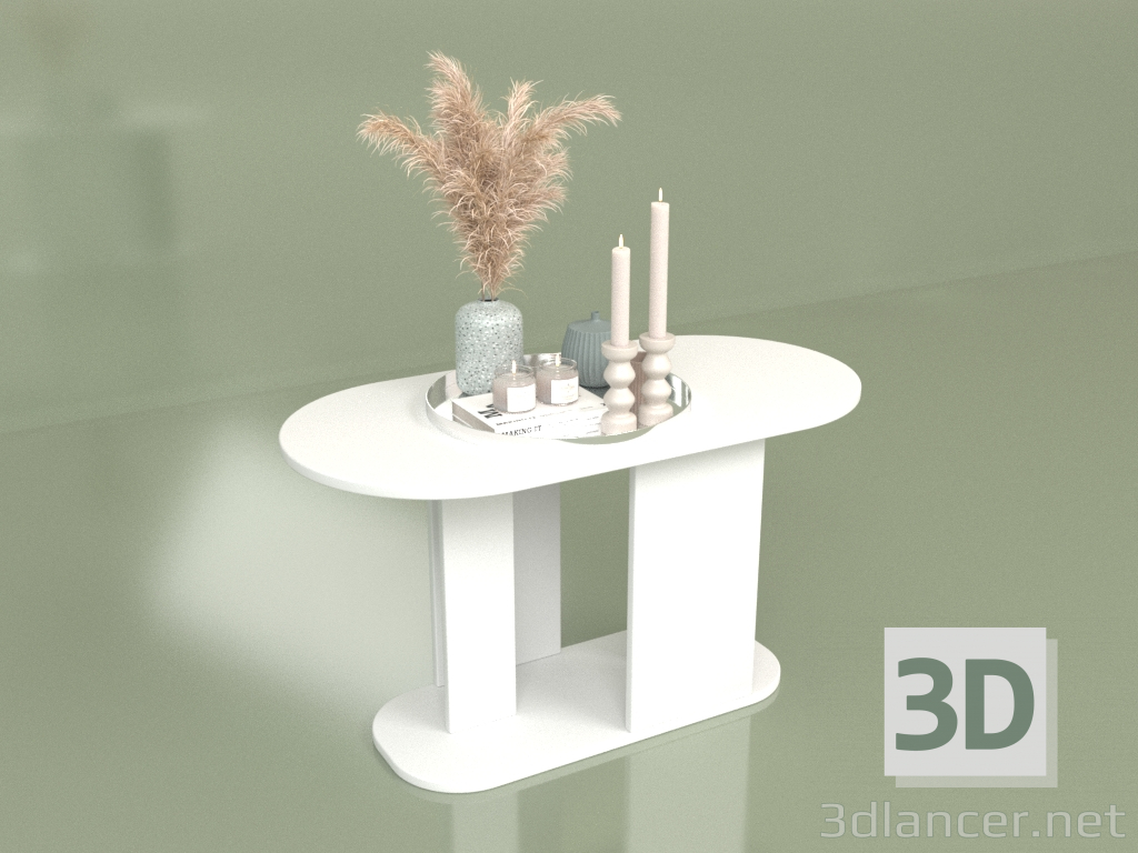 modèle 3D Table basse ovale (10441) - preview