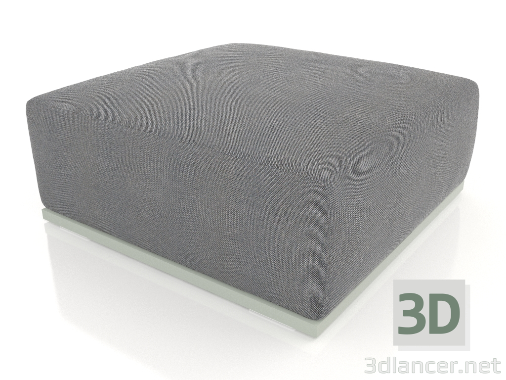 modello 3D Modulo divano pouf (Grigio cemento) - anteprima