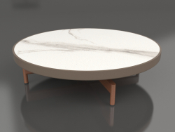 Round coffee table Ø90x22 (Bronze, DEKTON Aura)