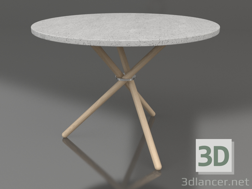 modello 3D Tavolino Daphne (Cemento Chiaro, Rovere Chiaro) - anteprima