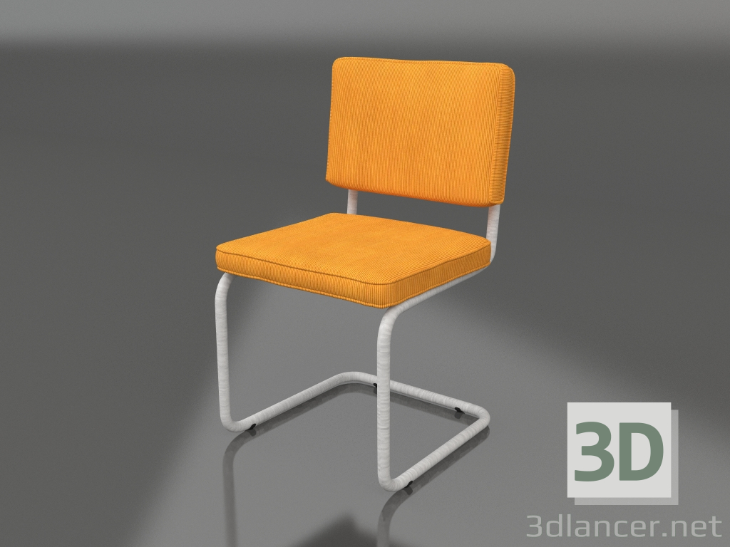 3d model Ridge Rib Brushed Chair (Yellow) - preview