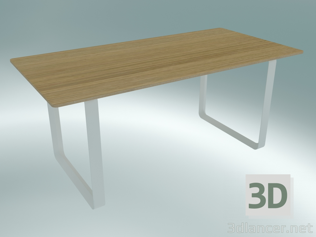 3D Modell Tisch 70/70, 170x85cm (Eiche, Weiß) - Vorschau