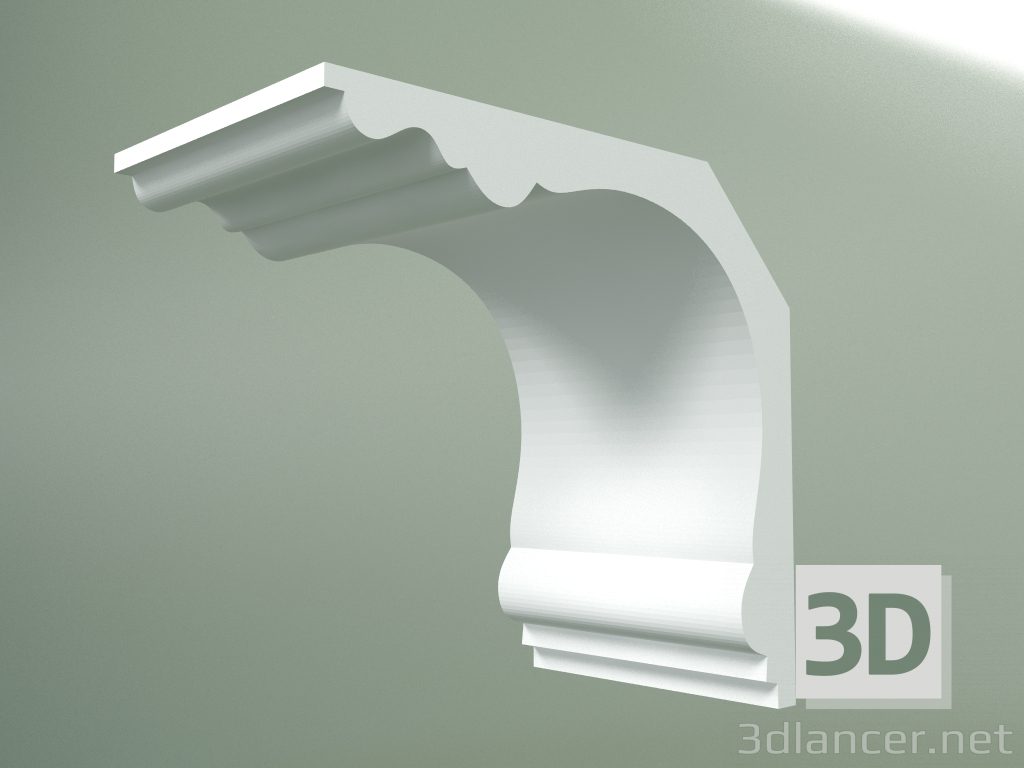 3D modeli Alçı korniş (tavan kaidesi) KT070 - önizleme
