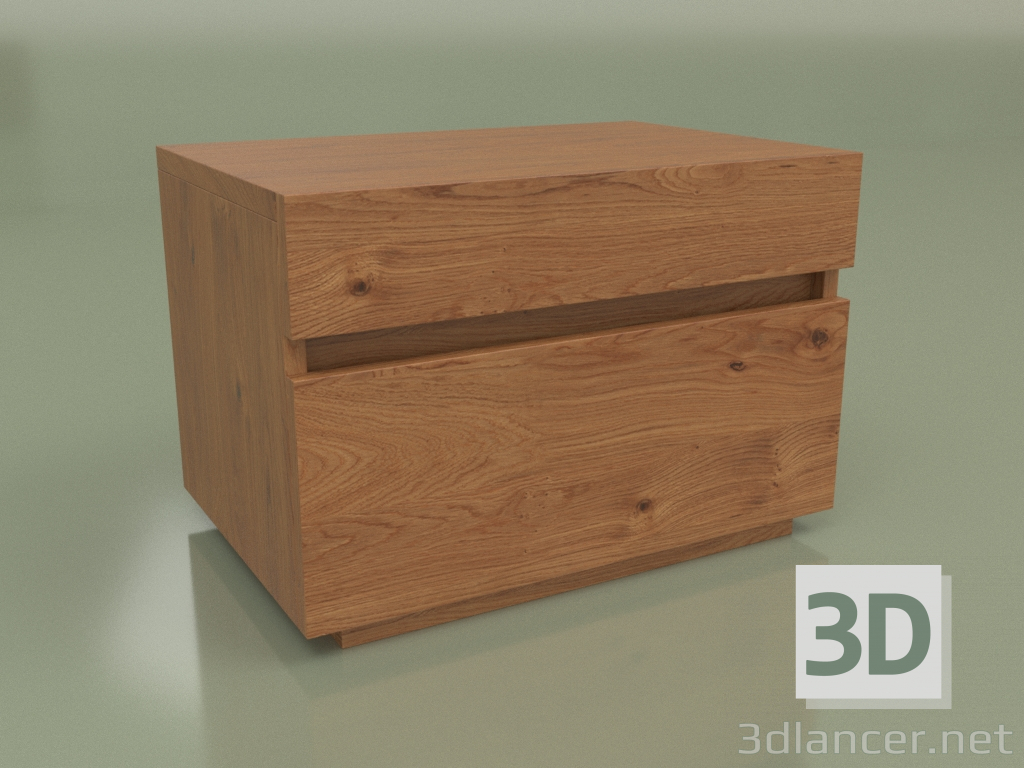 3d model Bedside table Mn 200 (Walnut) - preview