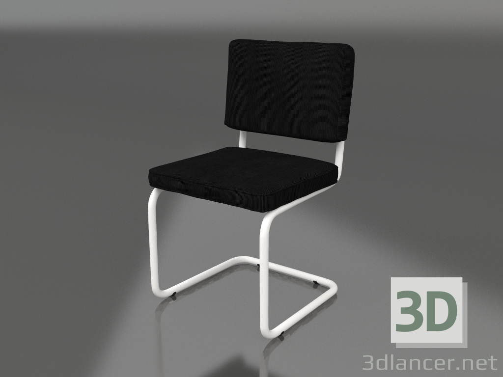 modello 3D Sedia Ridge Rib (nera) - anteprima