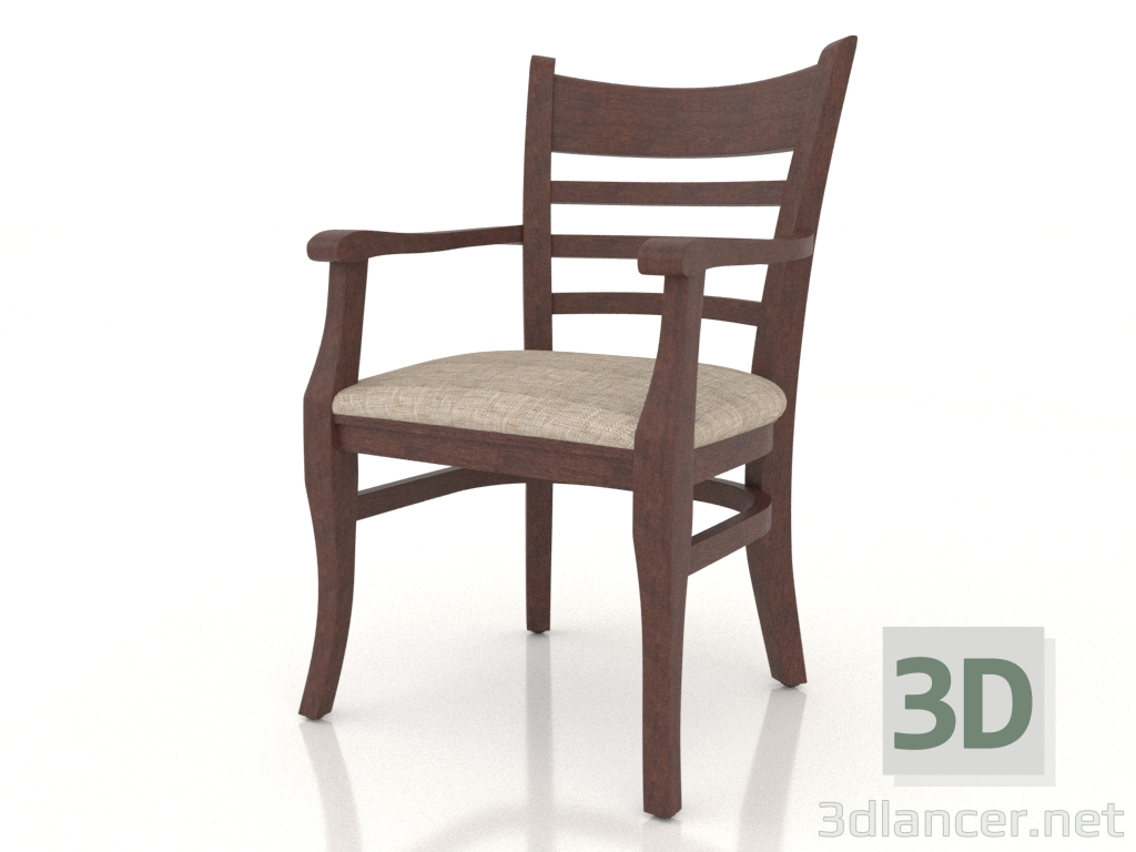 Modelo 3d Cadeira (poltrona) Oxford (Nogueira Velha) - preview