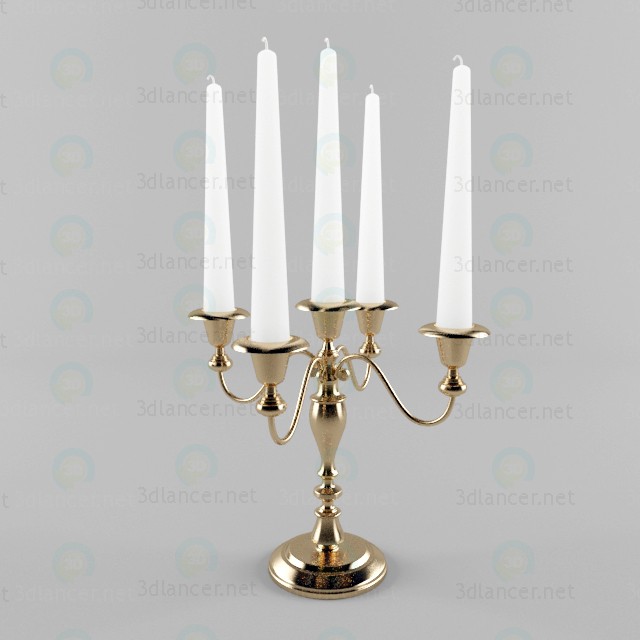 3d model Candlestick, candles - preview