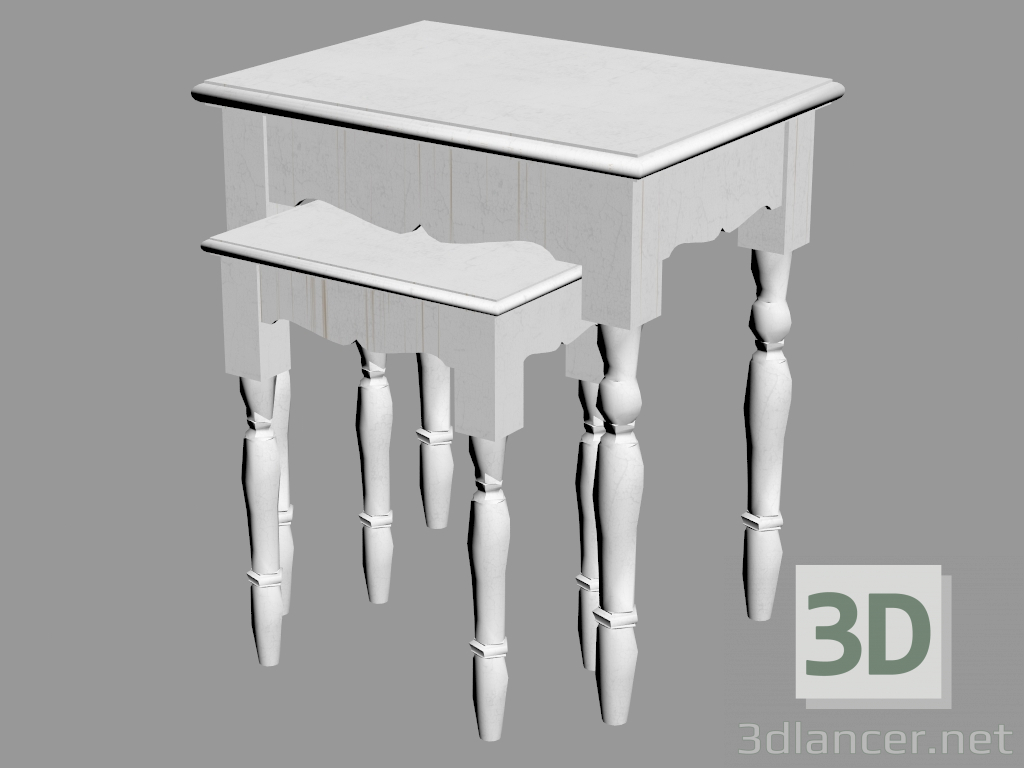 3d модель Комплект столиків (PPQD) – превью