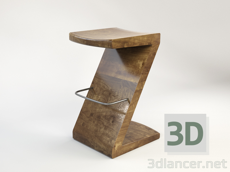 3D modeli Bar tabure - önizleme