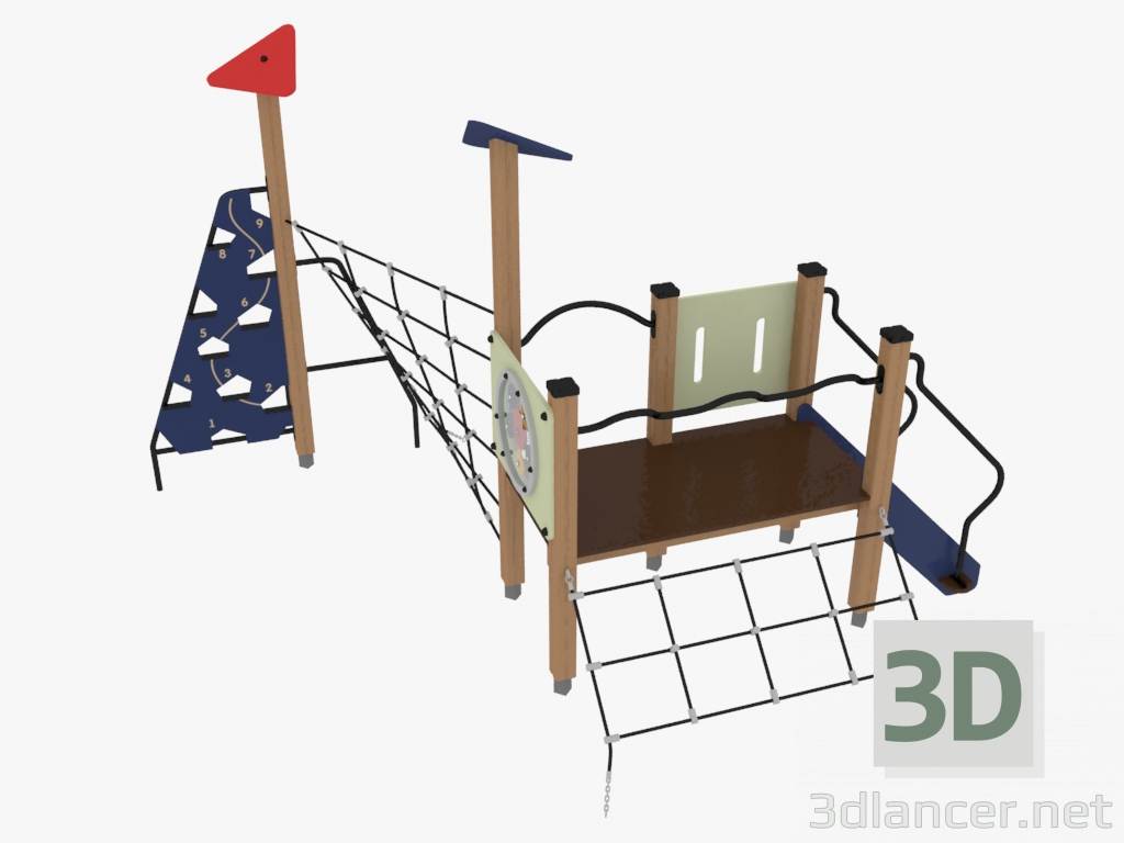 3d model Children's play complex (4423) - preview