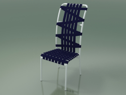 Sedia per esterno con schienale alto InOut (855, alluminio laccato bianco)