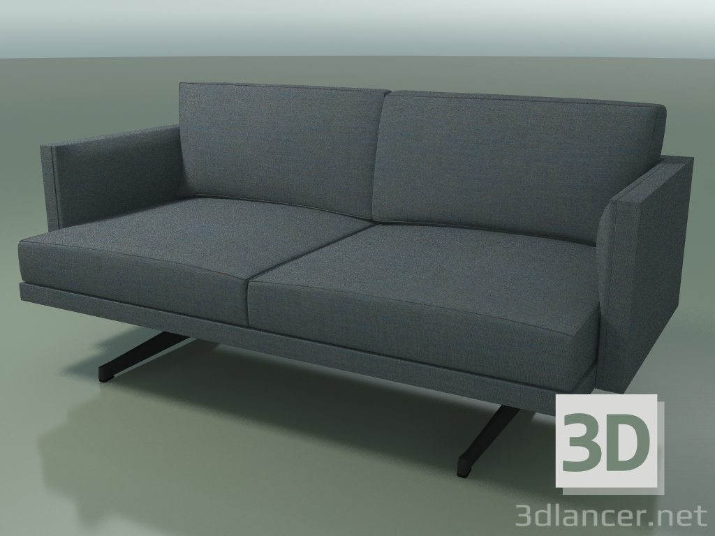 3 डी मॉडल डबल सोफा 5231 (एच-पैर, एक-रंग असबाब) - पूर्वावलोकन