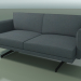 3d model Double sofa 5231 (H-legs, one-color upholstery) - preview