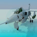 3d model Avión de combate Jaguar - vista previa
