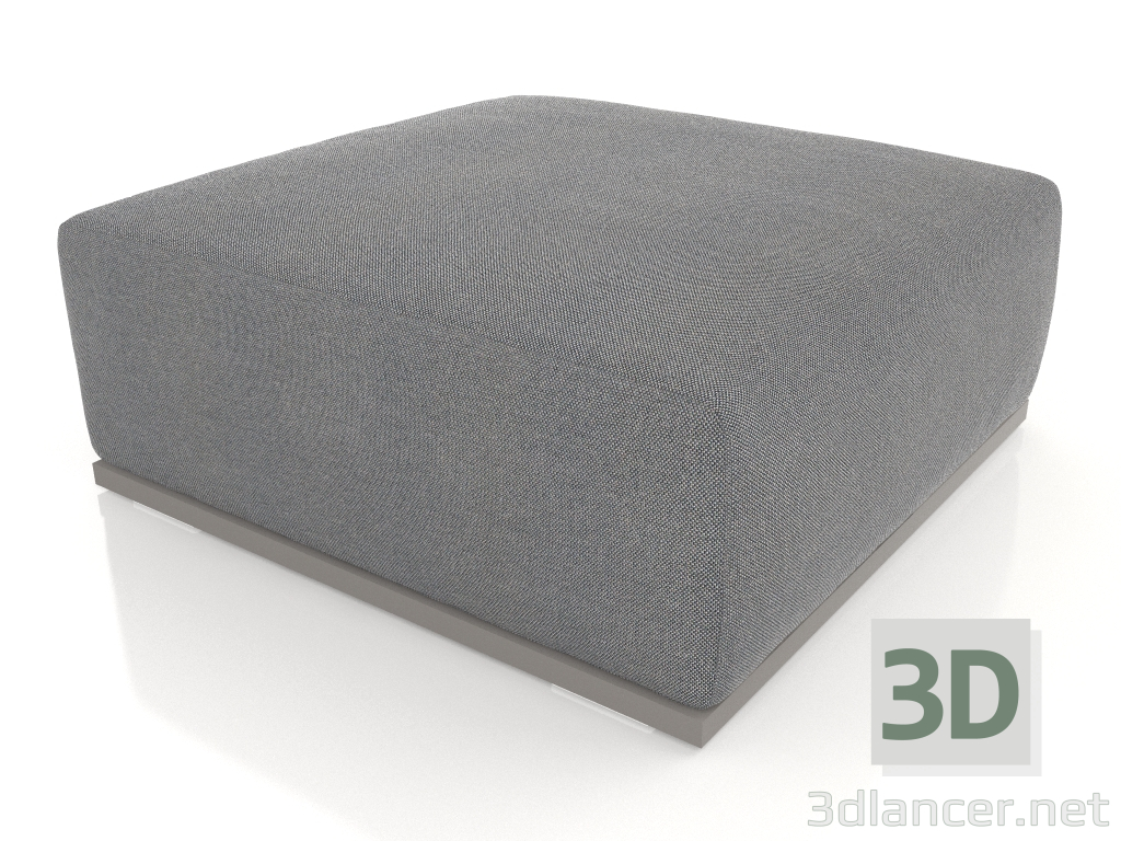 modello 3D Modulo divano pouf (Grigio quarzo) - anteprima