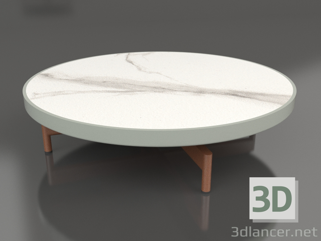 3D Modell Runder Couchtisch Ø90x22 (Zementgrau, DEKTON Aura) - Vorschau