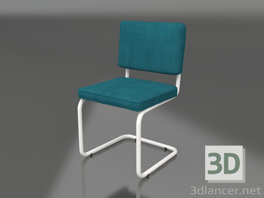 3d model Ridge Rib Chair (Blue) - preview