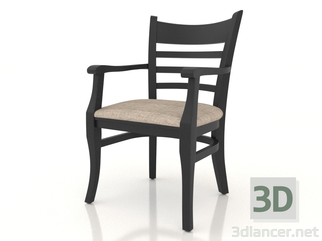 3d model Chair (armchair) Oxford (Dark wenge) - preview