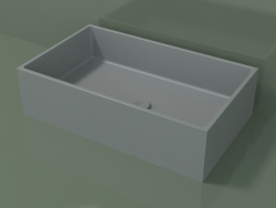 Vasque à poser (01UN31101, gris argenté C35, L 60, P 36, H 16 cm)