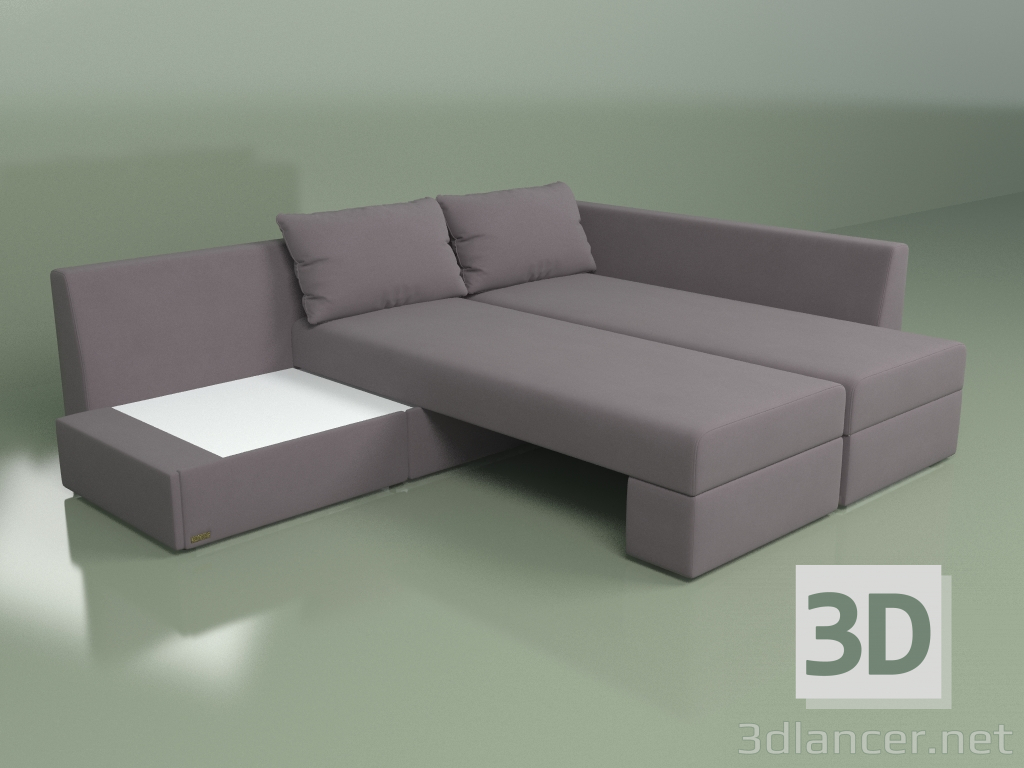 modèle 3D Canapé d'angle Montero (déplié) - preview