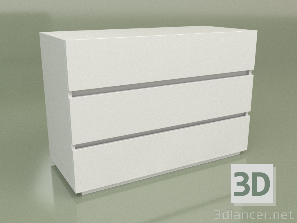3D modeli Çekmeceli Mn 300 (Beyaz) - önizleme