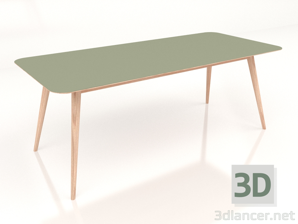 Modelo 3d Mesa de jantar Stafa 200 (Azeitona) - preview