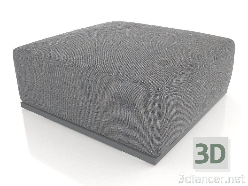 modello 3D Modulo divano pouf (Antracite) - anteprima