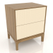 modello 3D Comodino FARGO 2 cassetti con frontali fresati (vaniglia, rovere naturale, opzione 4) - anteprima