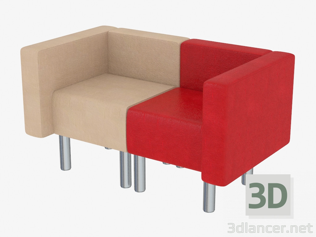 3d модель Кресло модульное – превью