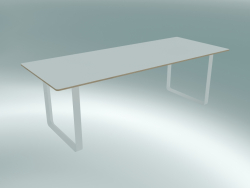Table 70/70, 225x90cm (Blanc)