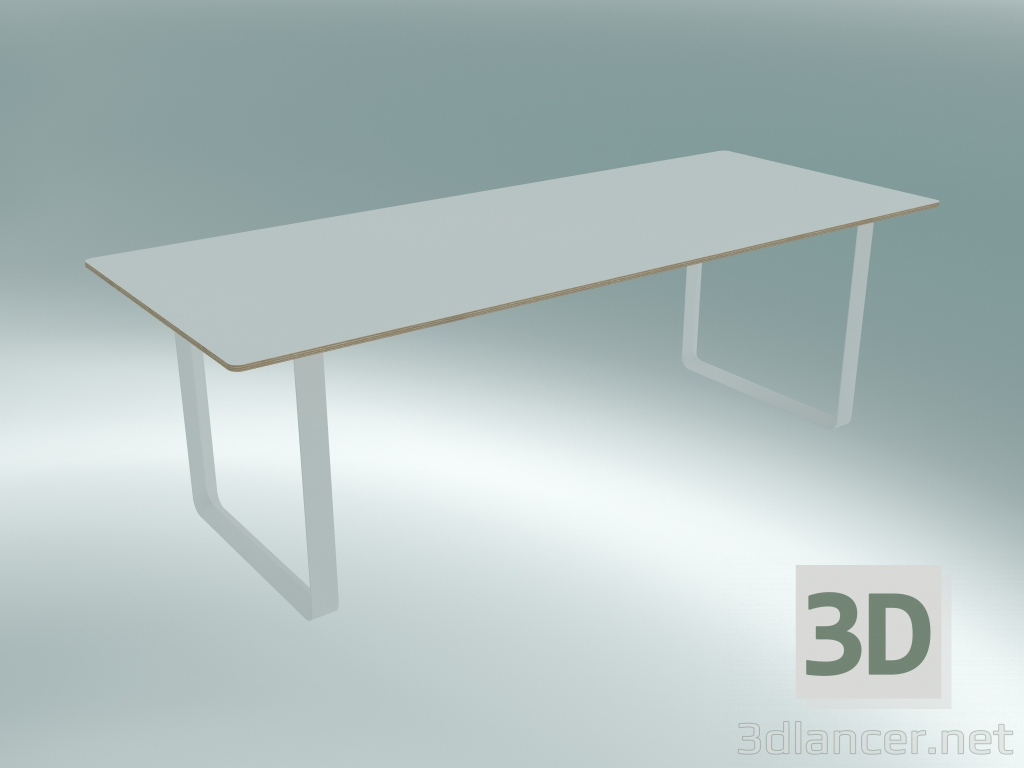modello 3D Tavolo 70/70, 225x90 cm (bianco) - anteprima