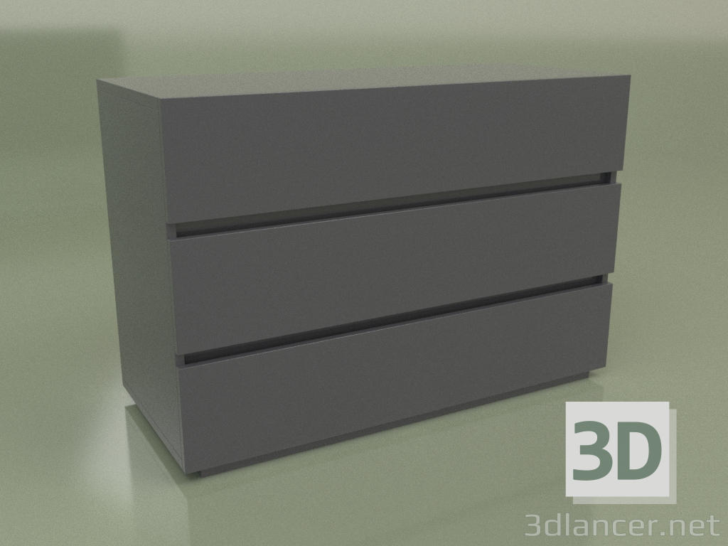3d model Chest of drawers Mn 300 (Anthracite) - preview