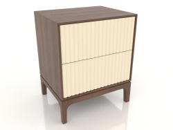 Bedside table FARGO 2 drawers with milled facades (vanilla, tobacco oak, option 4)