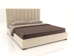 Doppelbett mit Kopfteil Modena Vertical (Leder)